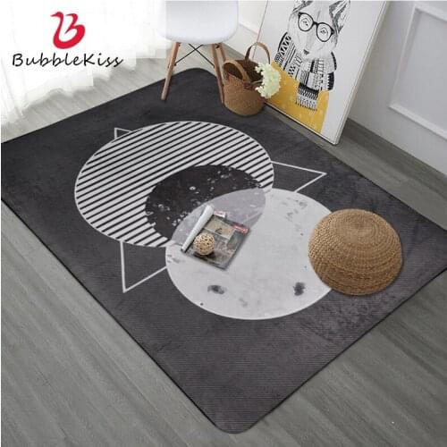 Bubble Kiss Cartoon Area Rug for Living Room Large Size Geometric Pattern Pink Carpet Home Non-Slip Thicken Bedroom Carpet