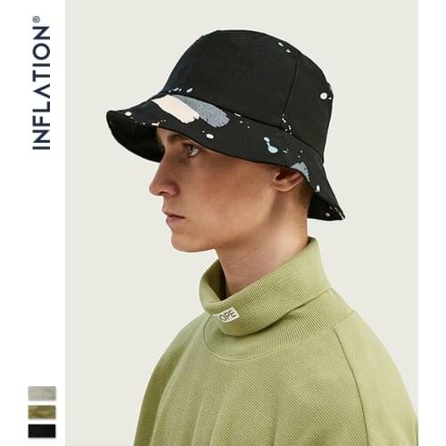INFLATION 2020 Summer Outdoor Travel Cap Men And Women Sun Hat Cotton Splash Ink Retro Bucket Cap Fisherman Hat 138CI2019