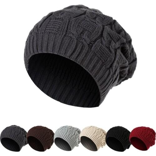 MingJieBiHuo new fashion Autumn and winter Thick warm knitted hat six colors available double layer temperament comfortable hat
