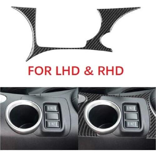 Carbon Fiber Water Cup Holder Panel Cover Trim Fit For Nissan 370z z34 2009-2020