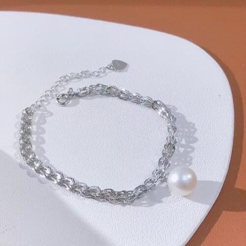 NEW ARRIVAL 925 Sterling Silver Bracelet Settings Finding Mountings Base Part Bangle for Agate Edison Pearls Jade Coral Bead