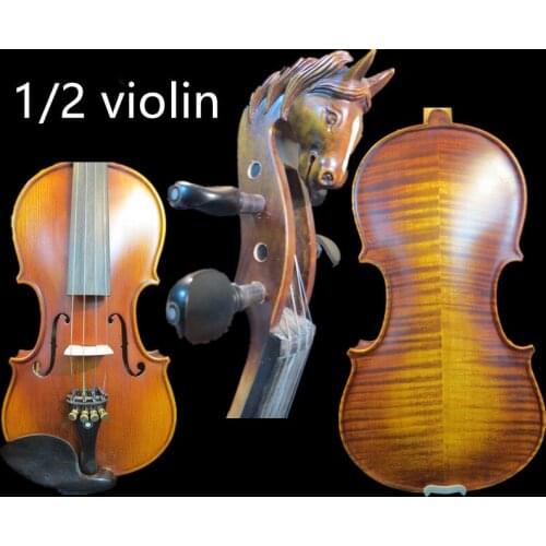 Strad style SONG Brand horses head scroll violin 1/2,powerful sound #14750
