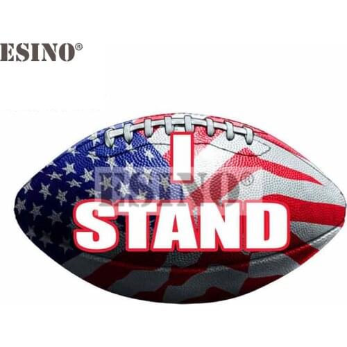 Car Styling Creative I Stand USA America National Flag Decorative Decal Cartoon PVC Waterproof Car Body Sticker Pattern Vinyl