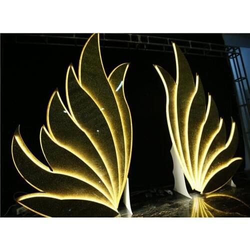 Wedding props wedding stage background props set items stereoluminescent display angel wings