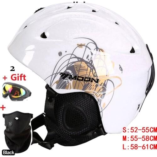 For Adult Kids Ski Helmet MOON Skiing Helmet Skateboard Ski Snowboard Helmet Integrally-molded Ultralight Breathable CE