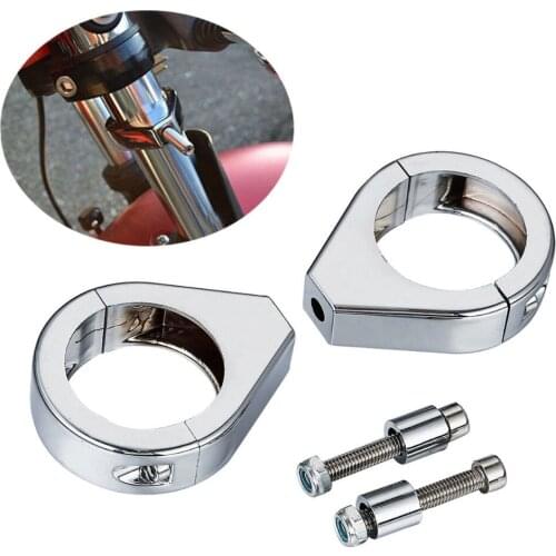 41mm Fork Clamps Turn Signal Mount Bracket For Harley Softail Fatboy Night Train