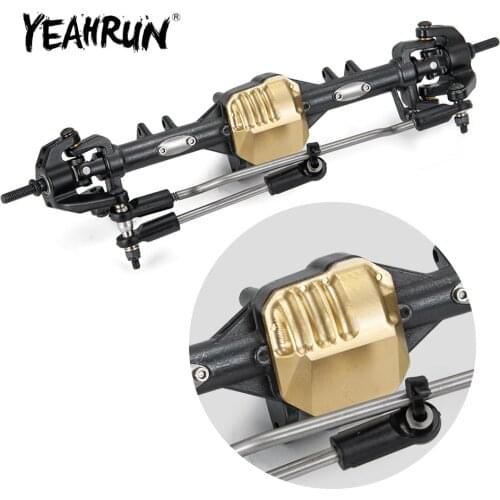 YEAHRUN Brass Counterweight Balance Weight Diff Cover For 1/10 RC Car SCX10 90046 90047 90059 90060 Portal Axle Portal Drive