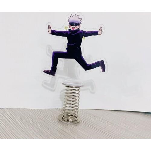 1pcs Anime Jujutsu Kaisen Gojou Shake Action Figure Stand Model Plate Desk Decor Cute Shaking Acrylic Standing Sign Toy Gifts
