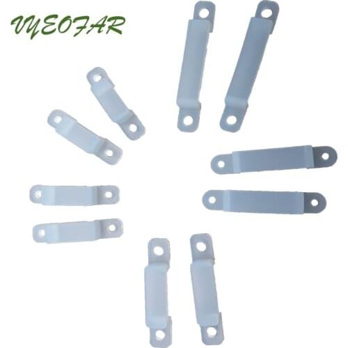 100pcs 8mm ; 10mm ; 12mm ;15mm ; 20mm Strip Clip led Buckle LED Strip Clip Connector IP67 Tube Strip Buckle Silicone fixer