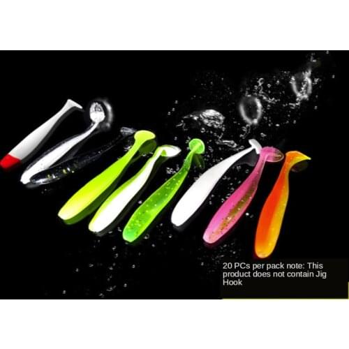 20Pcs/bag Silicone Soft Lures Fishing Bait 1.2g 2.2g Sea Fishing Bass Pike Swim Bait Wobblers Artificial Tackle