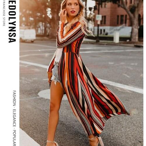 2021 Elegant Red Striped Full Sleeve Long Kimono Plus Size Summer Streetwear Clothing For Women Tops and Blouses Boho Shirt A839