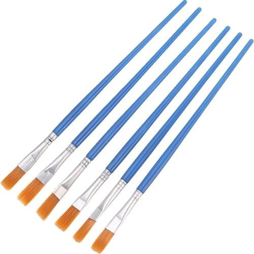 32pcs/set Paint Brushes Flat Brushes Nylon Hair Painting Brush Set Art Supplies for Beginners Professionals School Supply