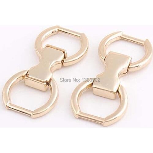5PCS gold and silver color metal buckle Hooks key chain decoration for bag backpack garment accessories