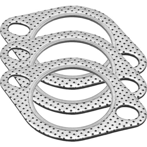 5X Aluminum 2-Bolt Hole Exhaust Gaskets For 2.5'' Car Exhaust Pipe Flange