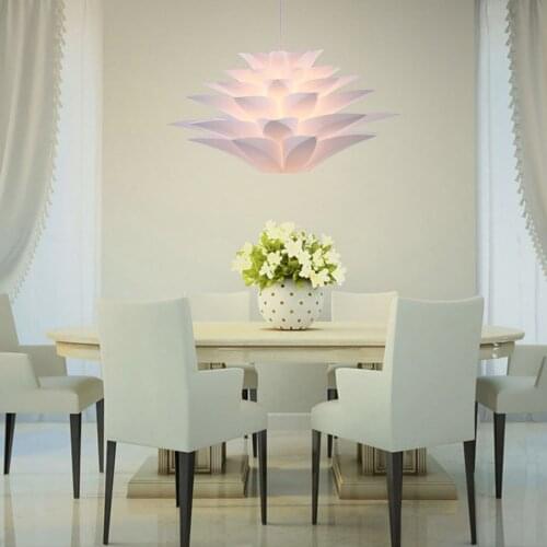 DIY Lotus Lampshade PP Ceiling Shade Round Pendant Light Shade Living Room Cafe Restaurant Decor E27 Lighting Fixtures Assemble