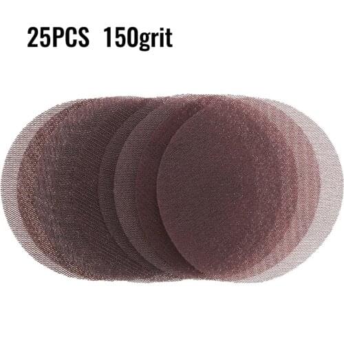 Abrasive Sandpaper Discs Grinding Mesh Pad Sanding Sandpaper 25pcs 6inch