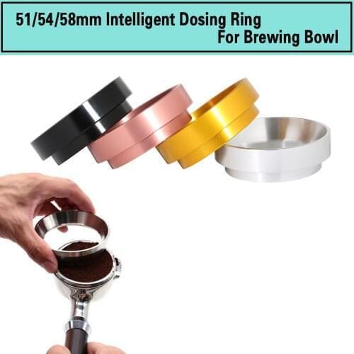Aluminum IDR Intelligent Dosing Ring For Brewing Bowl Coffee Powder Espresso Barista Tool For 58 51 54MM Profilter Coffee Tamper