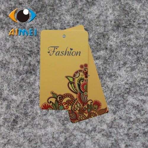 Free Design 500Pcs/Lot Customized Thanks Paper Hang Tag for Clothing Price Swing Tag for Clothes Paper Printed Labels