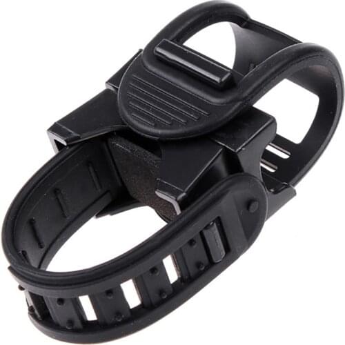 Flashlight Holder Clamp Bicycle Bike Torch Light Mounting Bracket Soft Rubber Adjustable Bicycle Handlebar Light Holder Clip