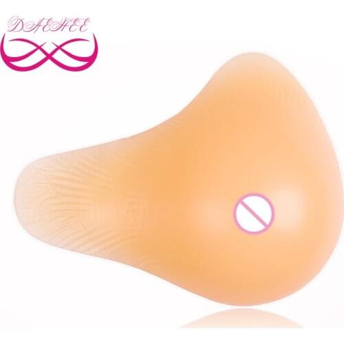 Long Tail 640G/Pair Woman Silicone Breast Form Breast Cancer Fake Boob Enhancer Prosthesis Tits For Mastectomy with Concave