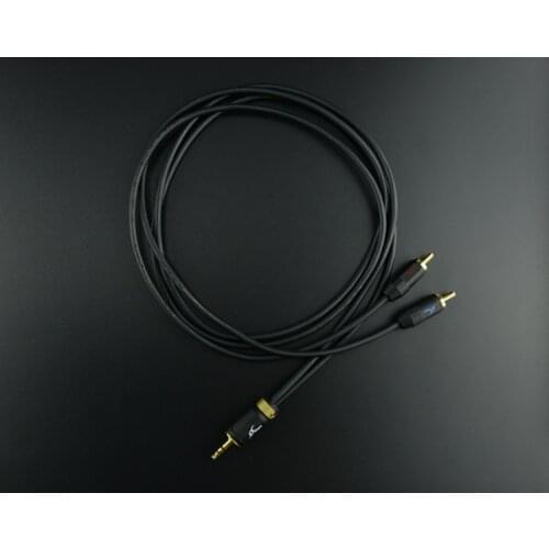 HiFi EXQUiS MPS X-9 OCC Signal Interconnect Cable 3.5mm to 2 RCA Hi-Fi Audio 2 RCA male to male