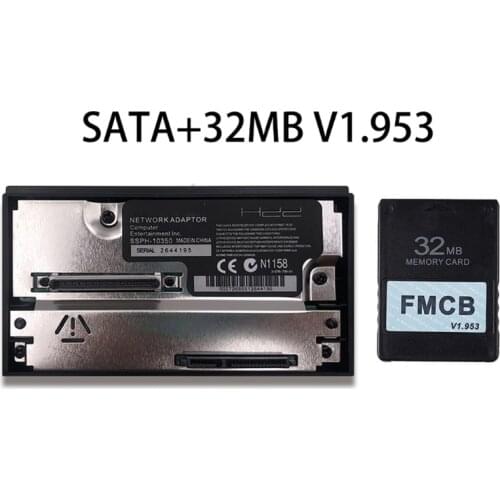 HOT-Suitable for PS2 Game Console Sata Network Adapter V1.953 FMCB Memory Card for Game