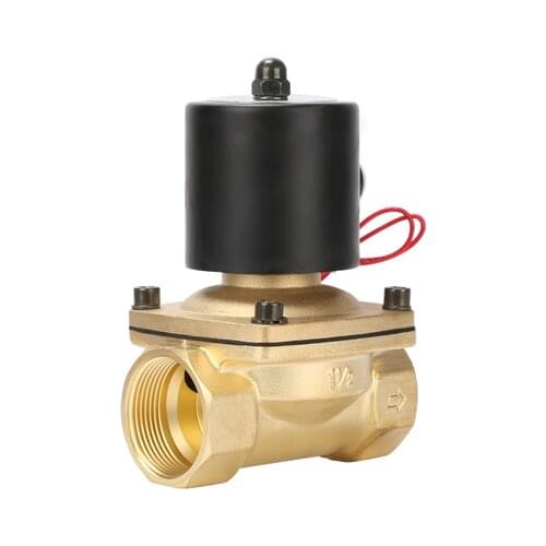 Normally closed solenoid valve water valve DN8 DN15 DN20 DN25 DN32 DN40 DN50 air valve 220V 24V 12V copper coil Drop Shipping