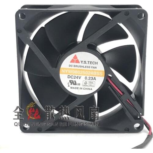 New original 24V 0.23A 8CM 8025 cooling fan NYW08025024BSSInverter fan