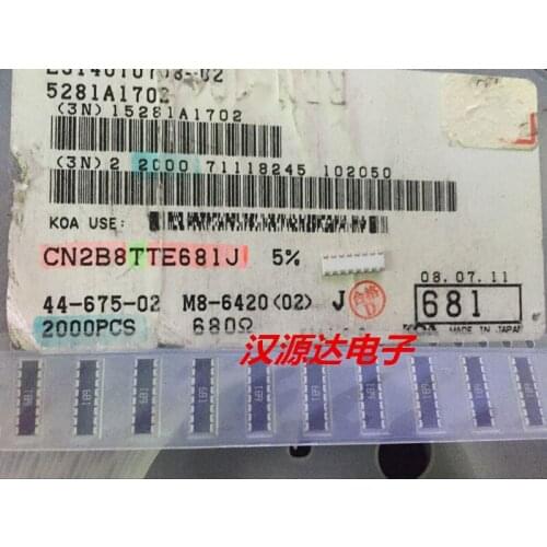 Original new 100% SMD resistor network 1206x8 681 680R 16P8R concave foot CN2B8TE681J (Inductor)