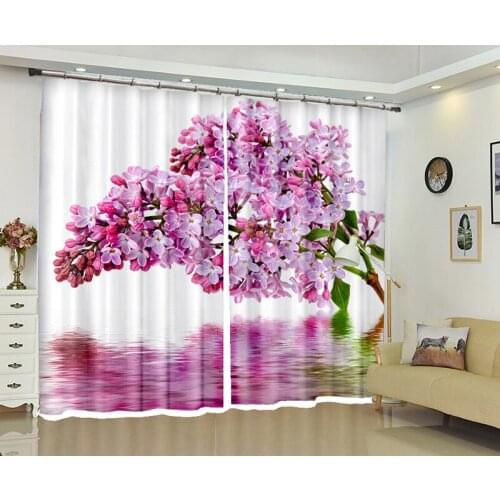 Customized Lavender Luxury 3D Blackout Window Curtain Drapes For Living room Bed room Hotel Wall Tapestry Cortinas