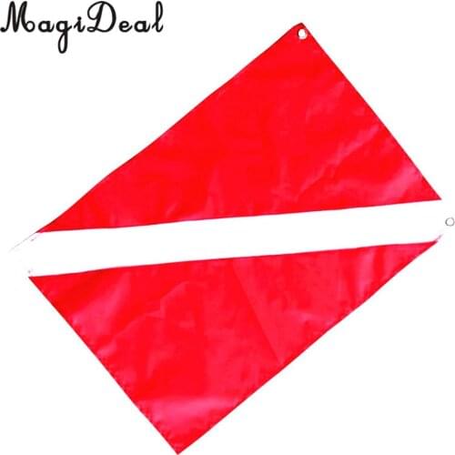 Scuba Dive Diver Down Flag Safety Signal Marker Banner Kayak Marine Boat Flag 50 x 35 cm for Water Sports Swimming Diving