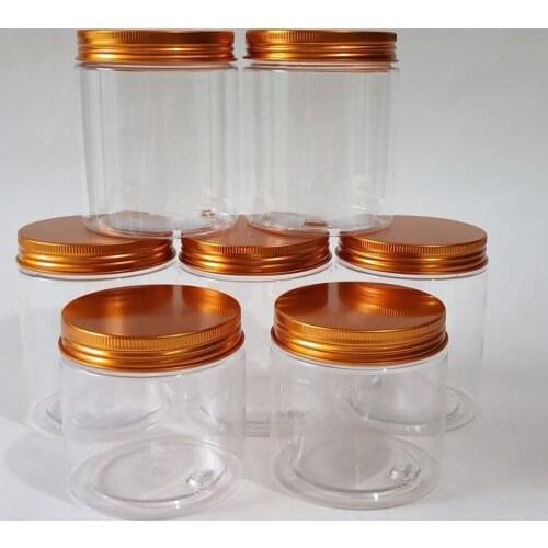 10/30pcs Clear Plastic Jar and Lids Empty Cosmetic Containers Makeup Box Travel Bottle 50ml 80ml 100ml 120ml 150ml 200ml 250ml