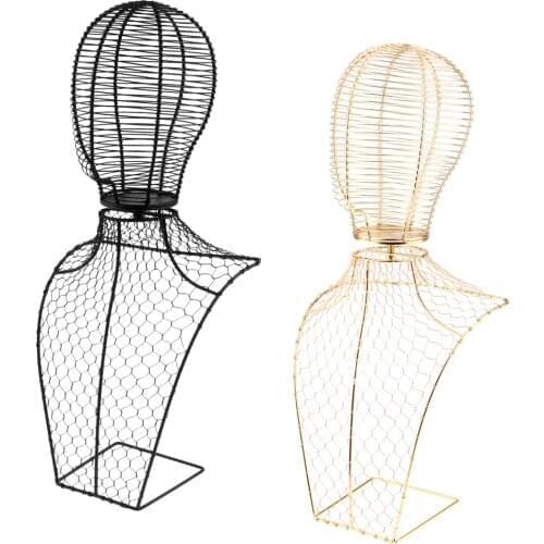 Detachable Metal Display Stand Mannequin HeadWig Stand Hat Cap Scarfs Holder Foldable Multi-Purpose Wig Head Stand Storage Rack