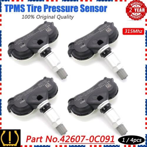 Xuan TPMS Tire Pressure Sensor Monitoring System 42607-0C091 for TOYOTA HIGHLANDER RAV4 SEQUOIA TUNDRA 4.6 5.7L 2017-2020 315mhz