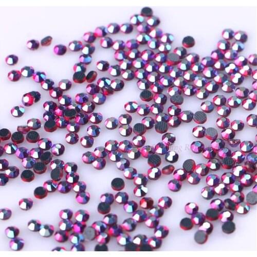 Dark Siam AB Glass Hotfix Rhinestone DMC Garment Crystals Hot Fix Rhinestones 1440pcs/pack For Bags Cellphone