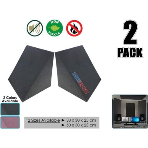 Arrowzoom 11.8 x 11.8 x 9.8 inches (30 x 30 x 25 cm) Corner Block Bass Trap Studio Sound Absorbing Acoustic Wall Foam KK1161