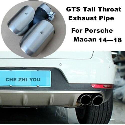 High-quality 304 Stainless Steel Exhaust Pipe for Porsche Macan 2014-2018 GTS style Modified Tail Throat Pipe