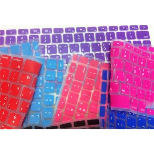 Korean Letters Keyboard protector for Macbook Air Pro Retina 13" 15" 17" Laptop Skin Covers for Mac book 13 15 US Version