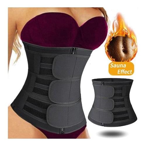 Ladies Slim Waist Belt Three-Belt Zipper Reinforced Sports Belt