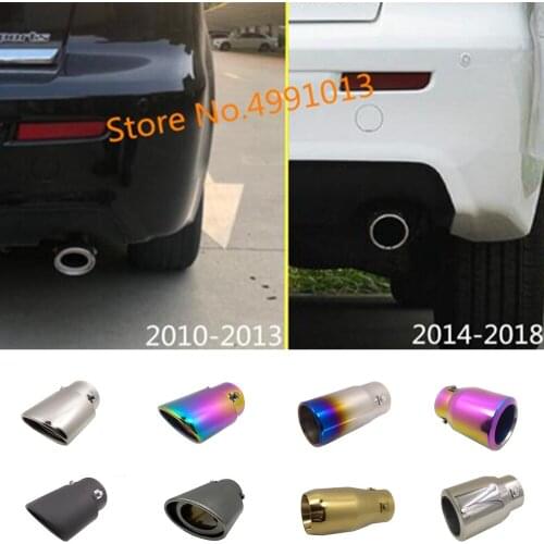 For Mitsubishi Lancer EX 2010 2011 2012 2013-2018 car styling rear back cover muffler pipe outlet dedicate exhaust tip tail 1pcs