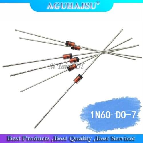 100PCS 1N60 DO-7 1N60P DO-35 Schottky Germanium Diode TV Radio FM Detection