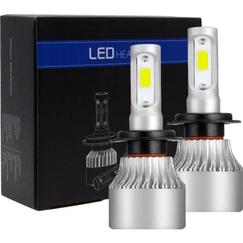 2X H7 Type Car Bulb Super Bright Auto S2 COB Car LED Headlight Light LED Light 6500K White Modeling Night Light Waterproof Lamp