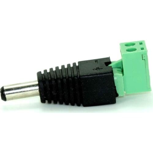 30pcs/lot CCTV Surveillance BNC Accessories DC Power Plug BNC Connector DC Male Elbow Adapter For CCTV IP Camera Power Supply