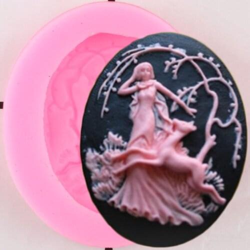 3D Deer Fairy Silicone Mold Cupcake Chocolate Fondant Mould Cake Decorating Tools Polymer Clay Candy Resin Molds