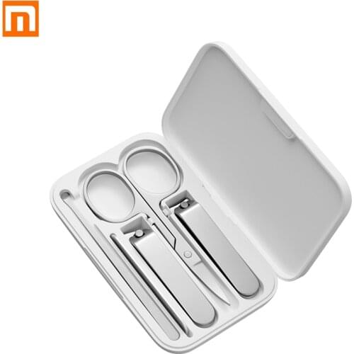 Xiaomi Mijia 5pcs Stainless Steel Nail Clippers Set Trimmer Pedicure Care Clippers Earpick Nail File Professional Beauty Tools