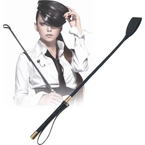 60CM Spanking PU Leather Bondage Whip With Sword Handle Lash Fetish Flogger Horse Adult BDSM Slave Sex Toys For Couples Women