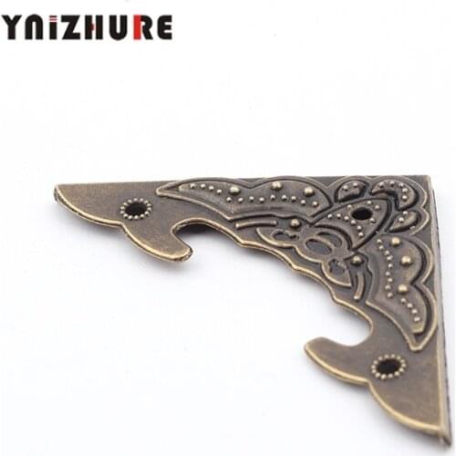 8Pcs Antique Bronze Book Clipart Menu Corner Protection Corner Book Pattern Carving Decoration