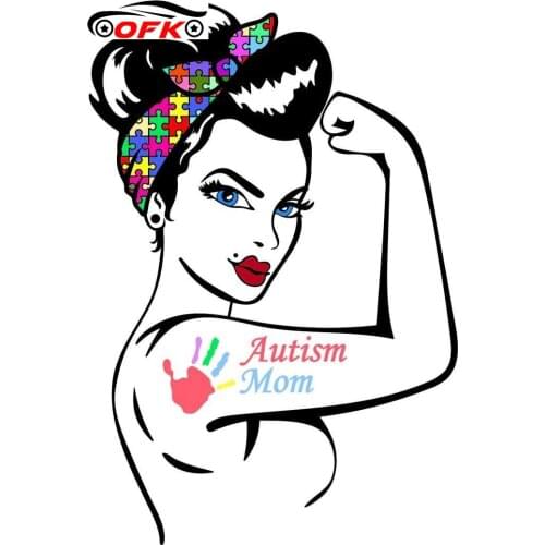 Car Stickers Decor Motorcycle Decals Autism Mom Proud Decorative Accessories Creative Sunscreen Waterproof Suitable for Car Door