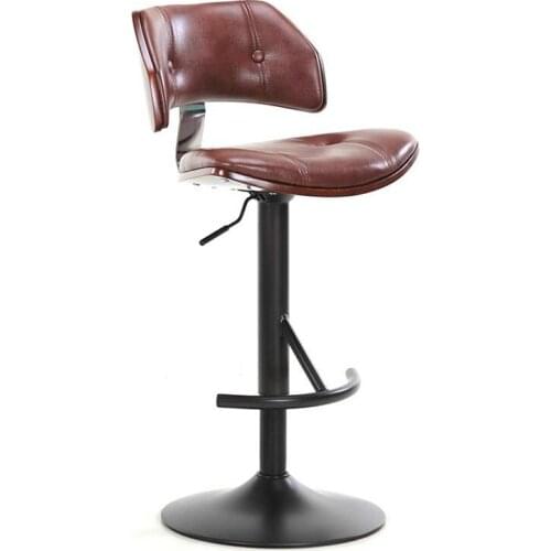 European Style Bar Chair Lift Chair Rotary Bar Chair Simple Home Backrest High Stool Cash Register Chair