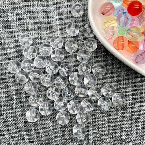 8mm 100pcs/lot Acrylic Transparent Round Beads Loose Spacer Beads For Jewelry DIY Making Bracelet Accessories